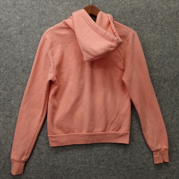 Aviator Nation Hoodie Womens XS Pink Crop 5 Stripe Rainbow Logo Fleece USA Made - Picture 2 of 15